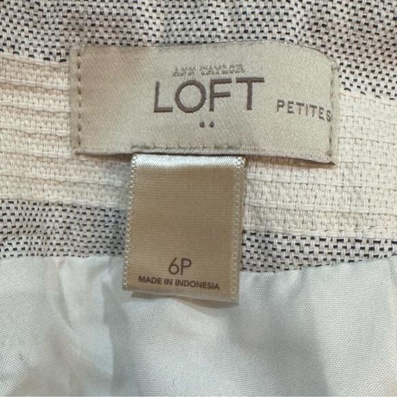 LOFT Ann Taylor Petite Nautical Striped Sailor Skirt Button Front Women 6P - Picture 4 of 5